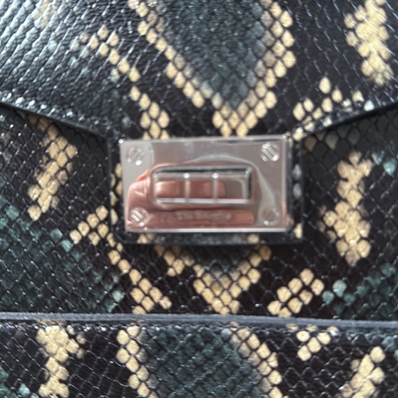 New Kooples Maxi GREEN AND BLACK PYTHON EMILY BAG - Picture 10 of 14